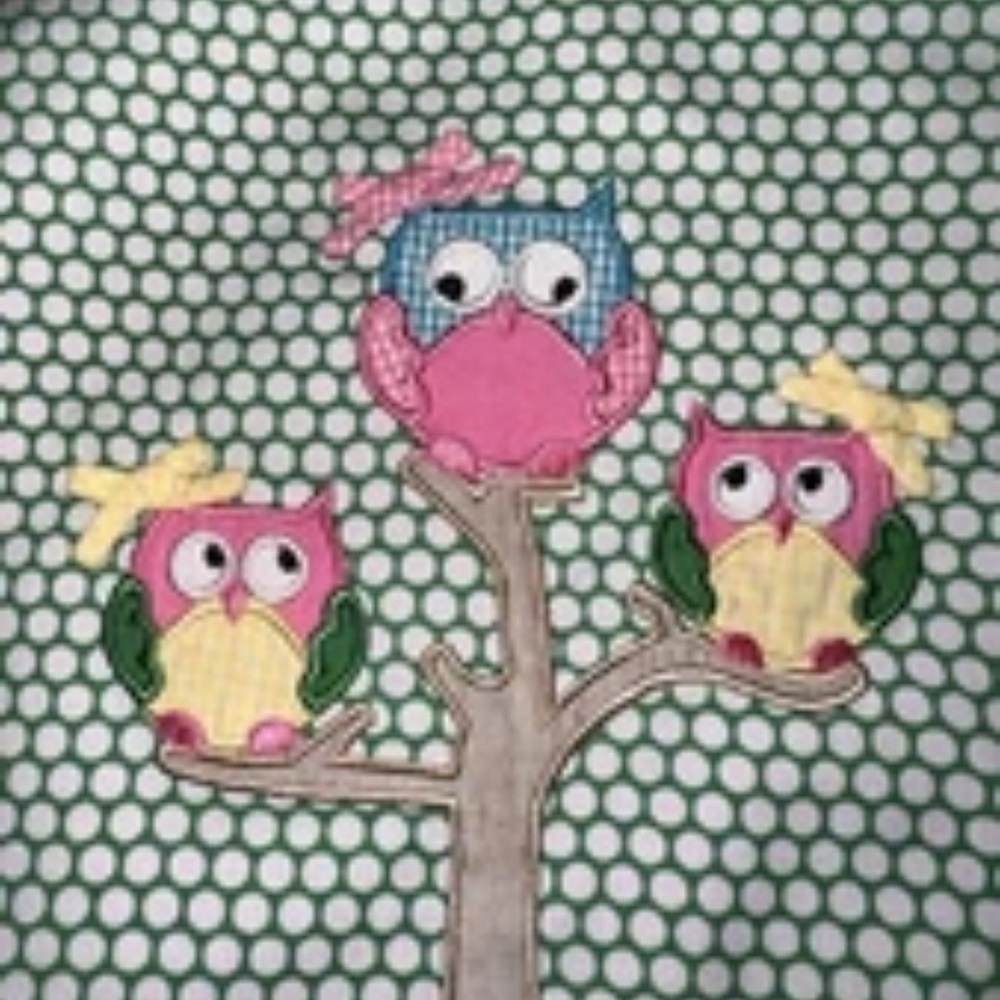 Girls Owl Polka Dot A-Line Sleeveless reversible Dress Pink Green 12M. - Picture 3 of 7